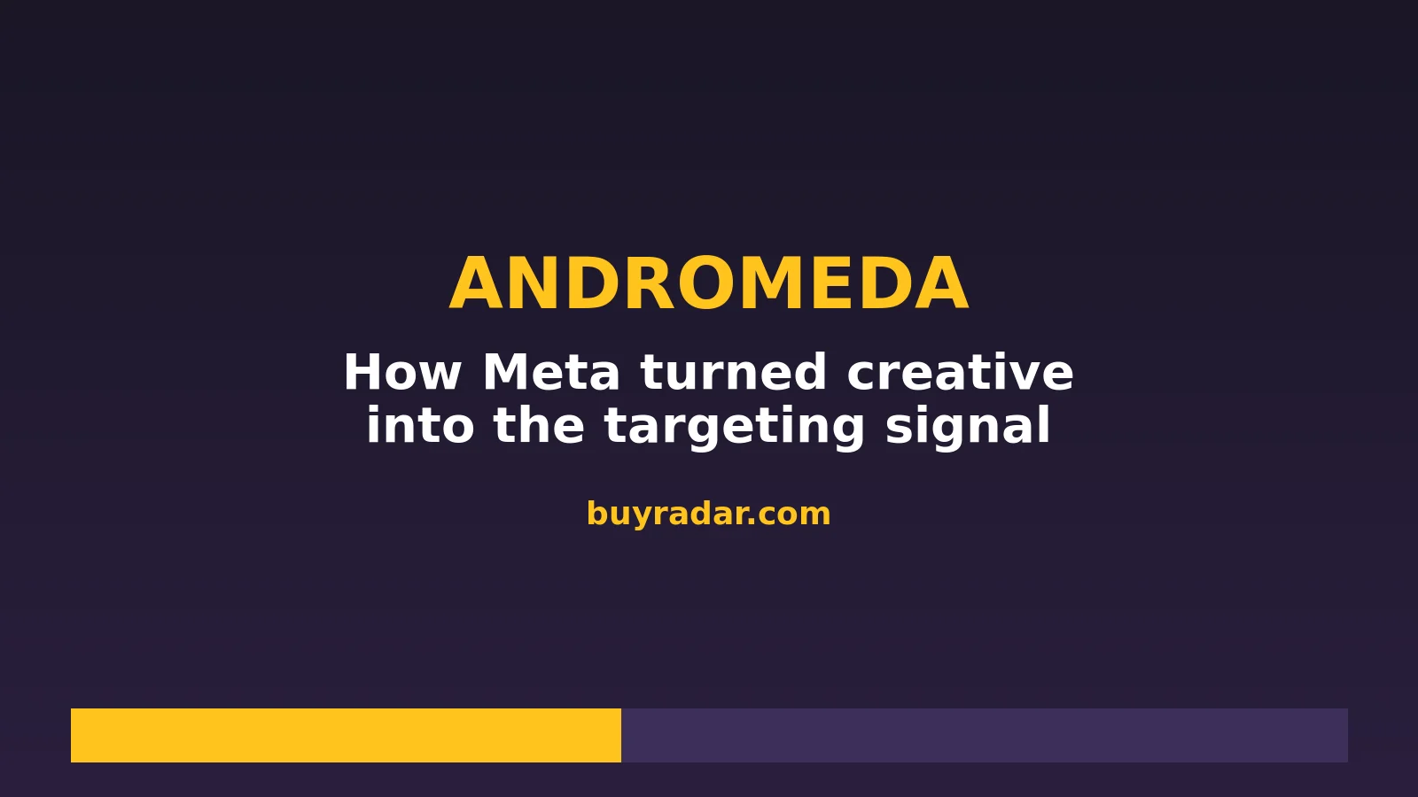 Meta Andromeda update diagram showing the targeting signal shifting from audience builder to creative hook in 2026. Meta Andromeda update diagram showing the targeting signal shifting from audience builder to creative hook in 2026.